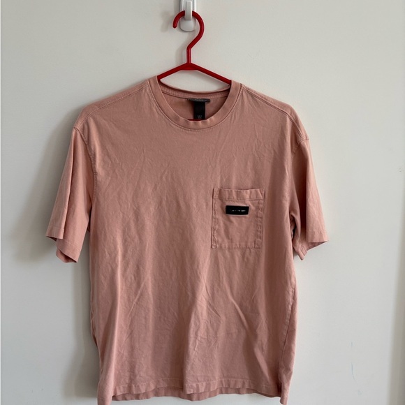 Men's Pink T-Shirt with Pocket - Picture 1 of 5